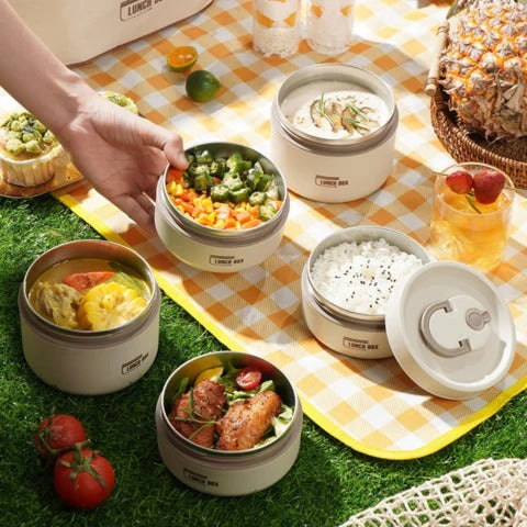 BentoLuxe - Cylindrical Bento Box Lunch Kit