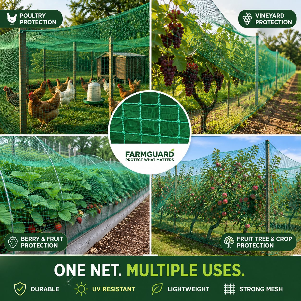 Farma Bird Netting | UV-Resistant, Durable Orchard Protection 7