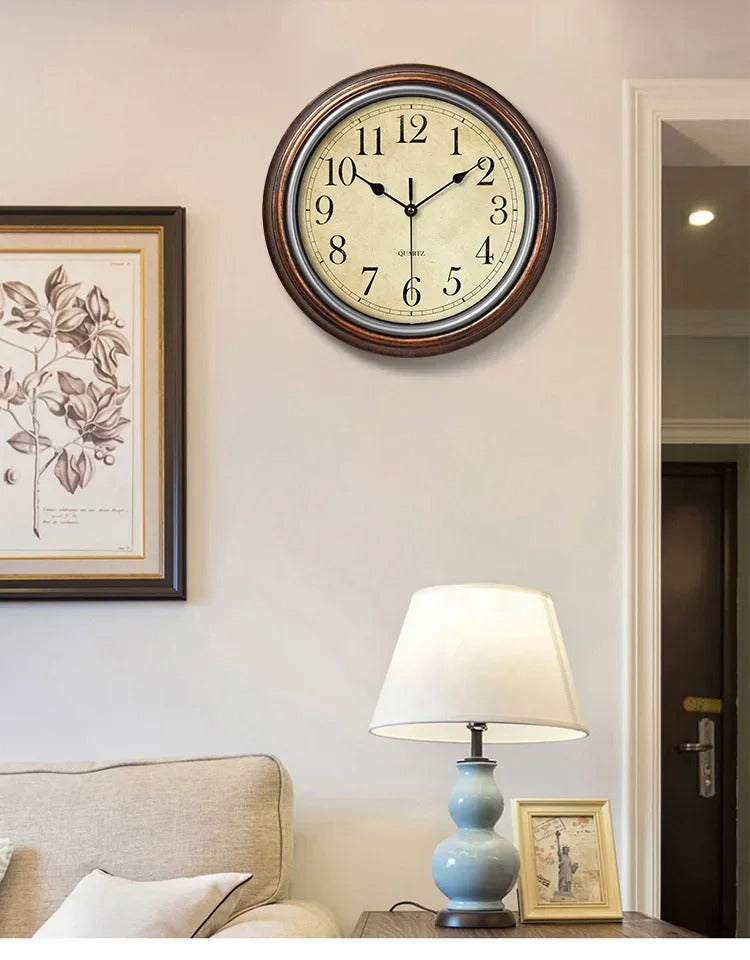 GrandClock Wall Clock | Classic Wooden Design, Silent Quartz Movement 1