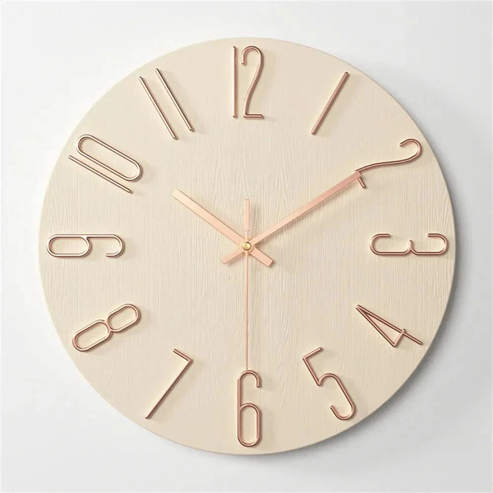 Mira Modern Wall Clock | Frameless 3D Design, Silent Quartz Movement 6
