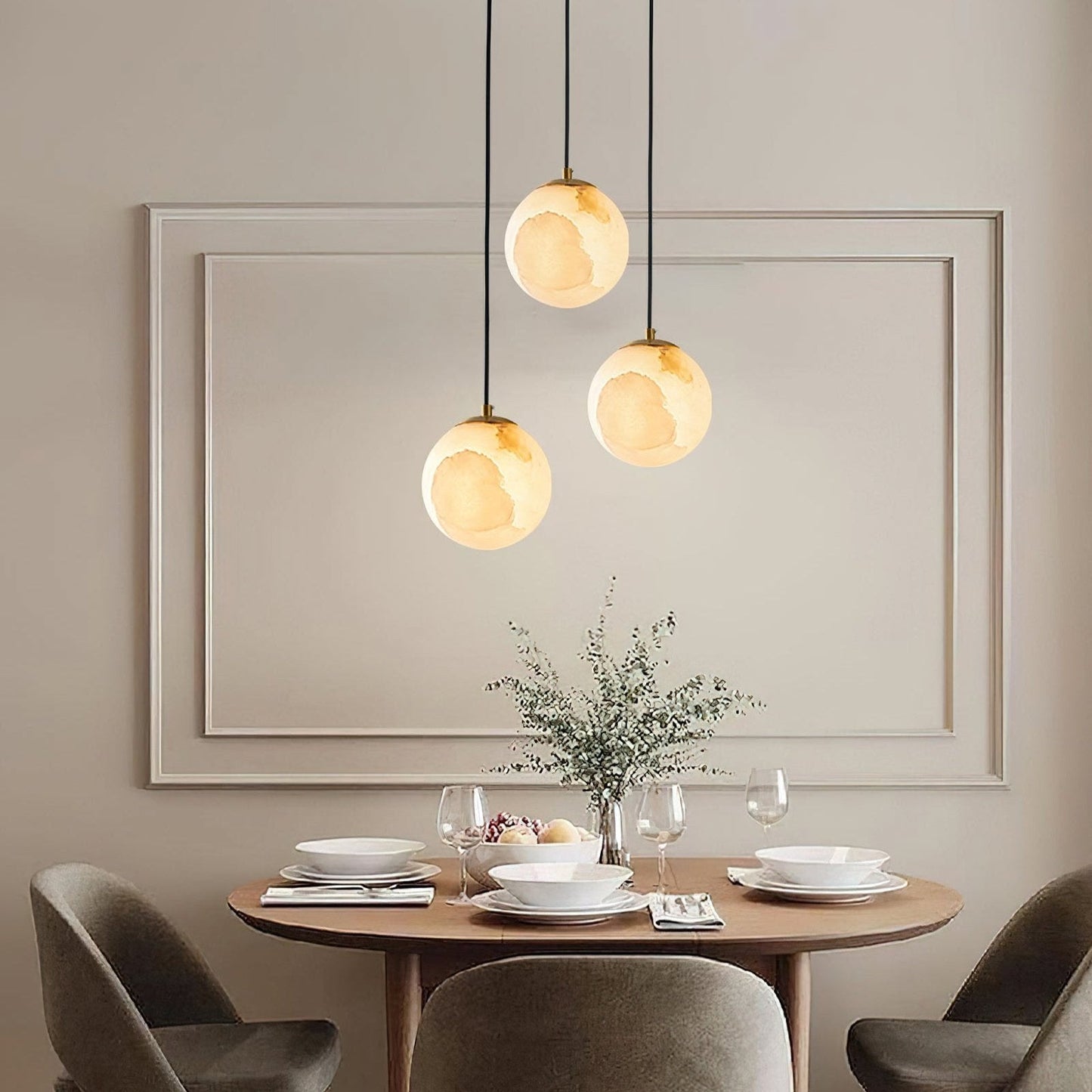 Alabaster Globe Pendant Light | Kitchen Pendant Lighting 2