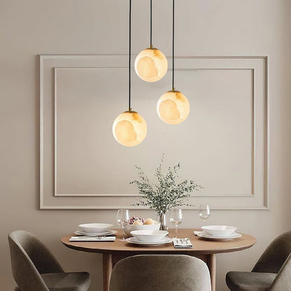 Alabaster Globe Pendant Light | Kitchen Pendant Lighting 2