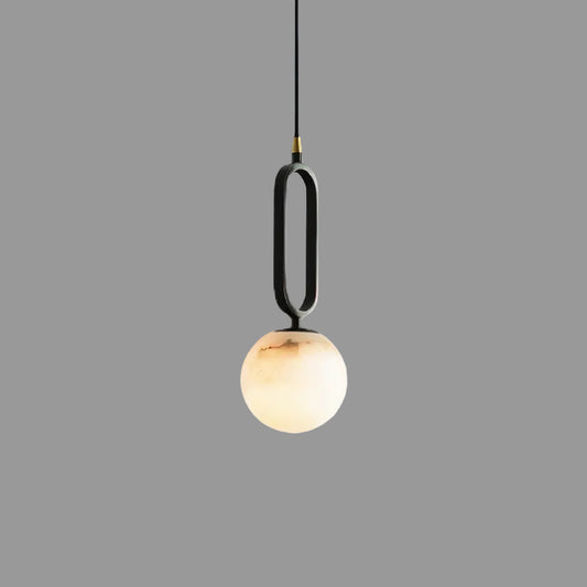 Alabaster Oval Ring Pendant Light | Modern Ceiling Light Fixture 0