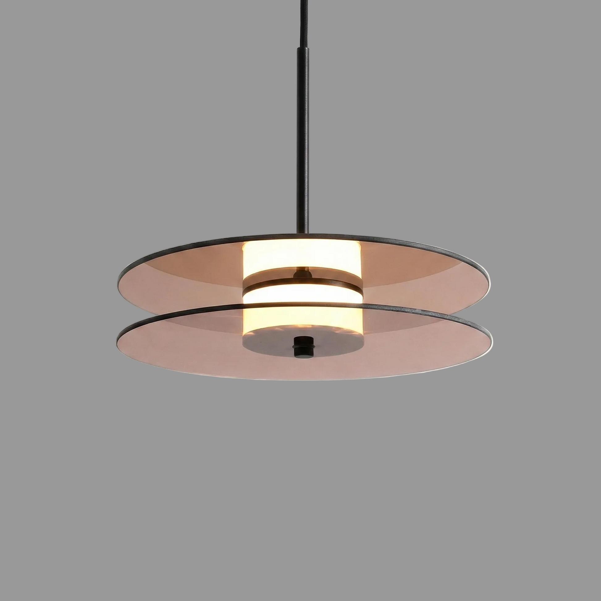 Amber Glass Pendant Light | Minimalist Kitchen Hanging Light 0