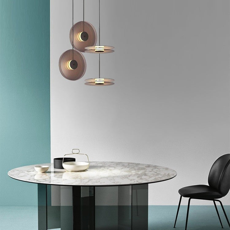 Amber Glass Pendant Light | Minimalist Kitchen Hanging Light 4