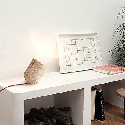 Amidori | Handcrafted Travertine Table Lamp for Living Room 1