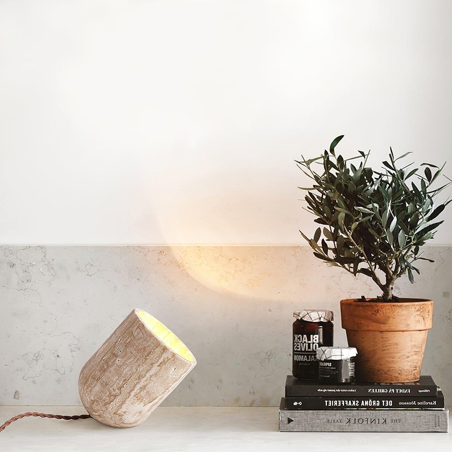 Amidori | Handcrafted Travertine Table Lamp for Living Room 4