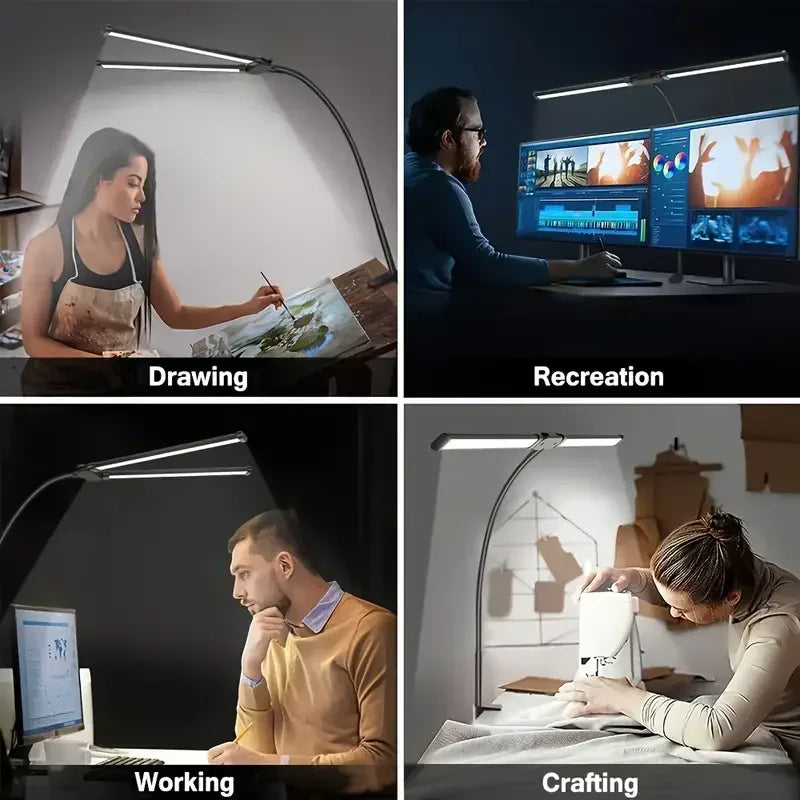 Auralis - Modern Dual-Head LED Desk Lamp
