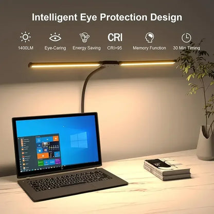 Auralis - Modern Dual-Head LED Desk Lamp