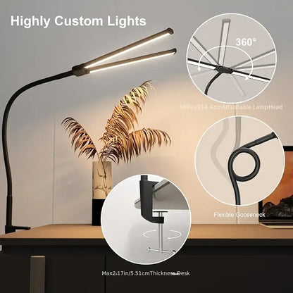 Auralis - Modern Dual-Head LED Desk Lamp