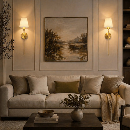 Aurelia Wall Sconces | Rechargeable, Remote-Controlled, Minimal Gold Finish 1