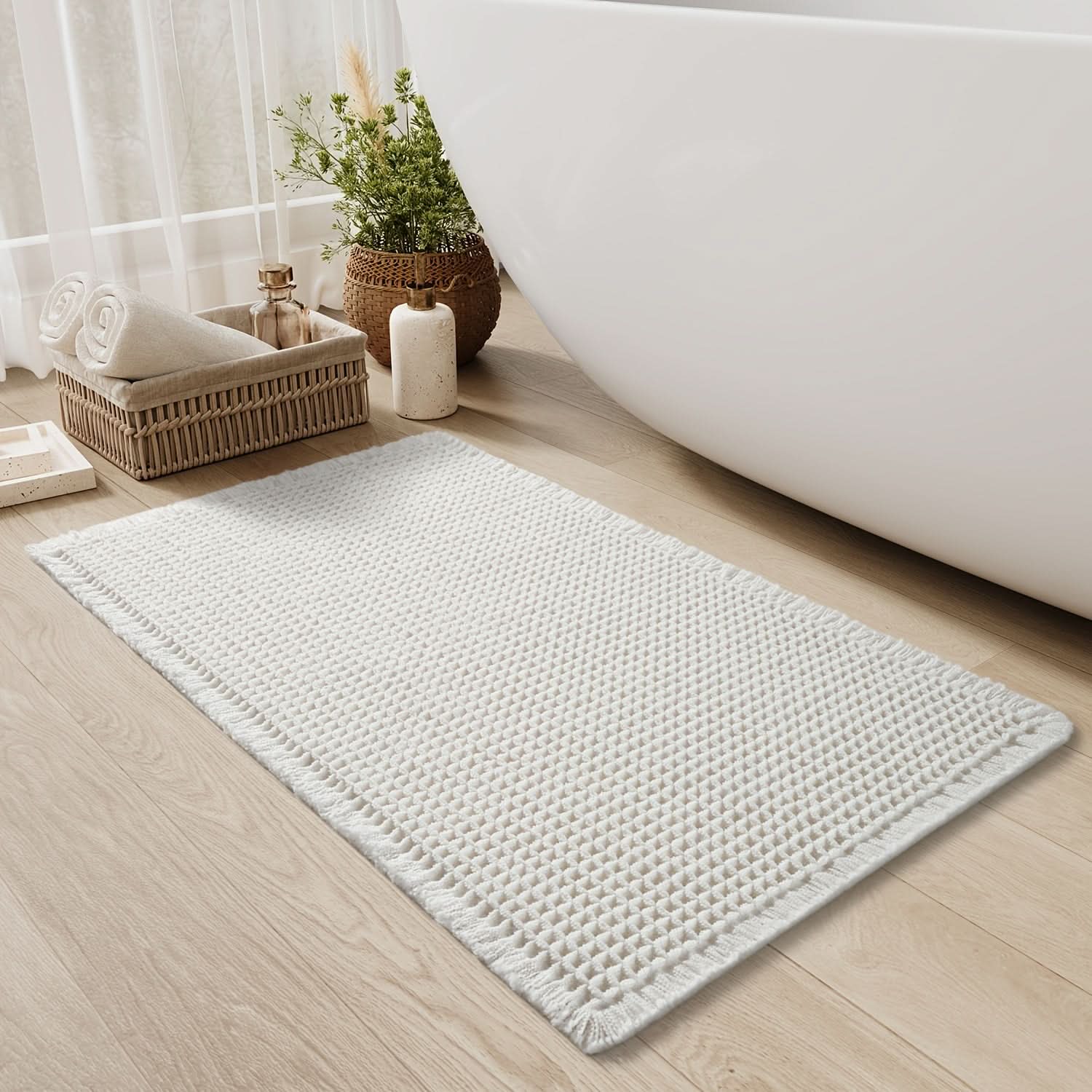 Bamboo Bath Mat | Ultra-Absorbent, Quick-Drying, Non-Slip Design 3