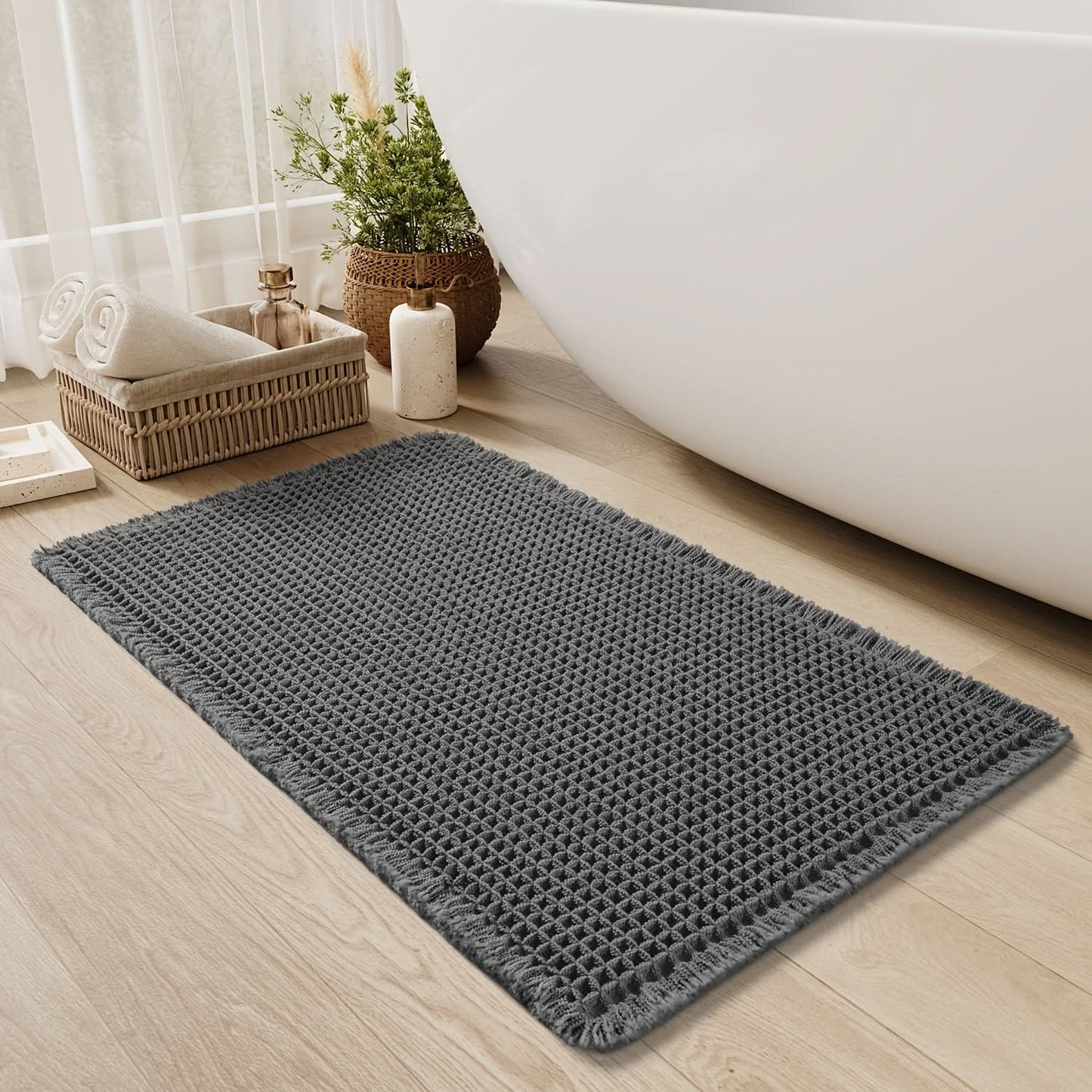 Bamboo Bath Mat | Ultra-Absorbent, Quick-Drying, Non-Slip Design 5