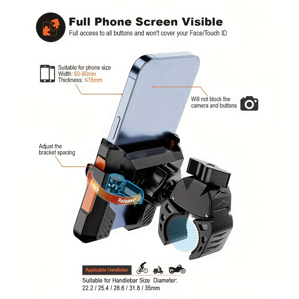 BarClasp - Adjustable Handlebar Bicycle Phone Holder