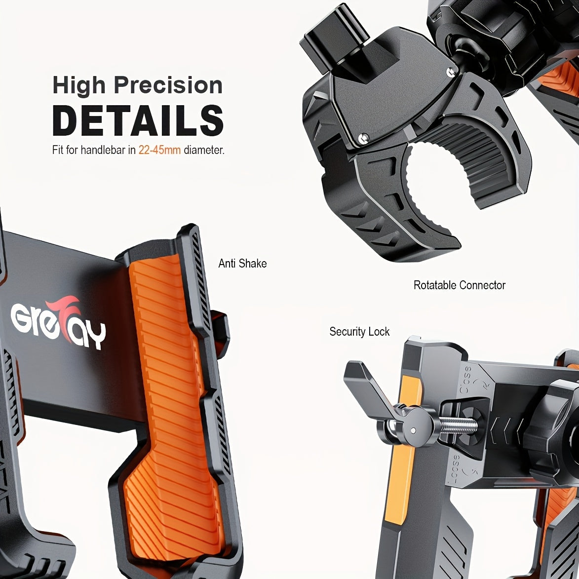 BarClasp - Adjustable Handlebar Bicycle Phone Holder