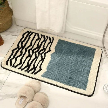 Bathe Bath Mat | Non-Slip, Handcrafted Abstract Design 1