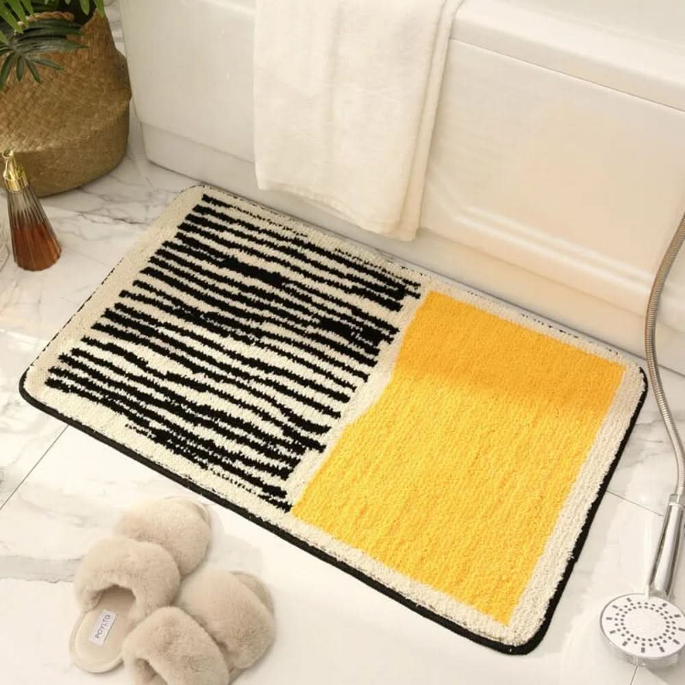 Bathe Bath Mat | Non-Slip, Handcrafted Abstract Design 2