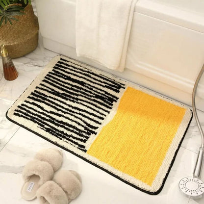 Bathe Bath Mat | Non-Slip, Handcrafted Abstract Design 2