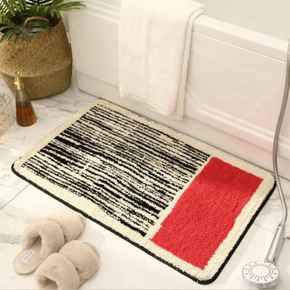 Bathe Bath Mat | Non-Slip, Handcrafted Abstract Design 3