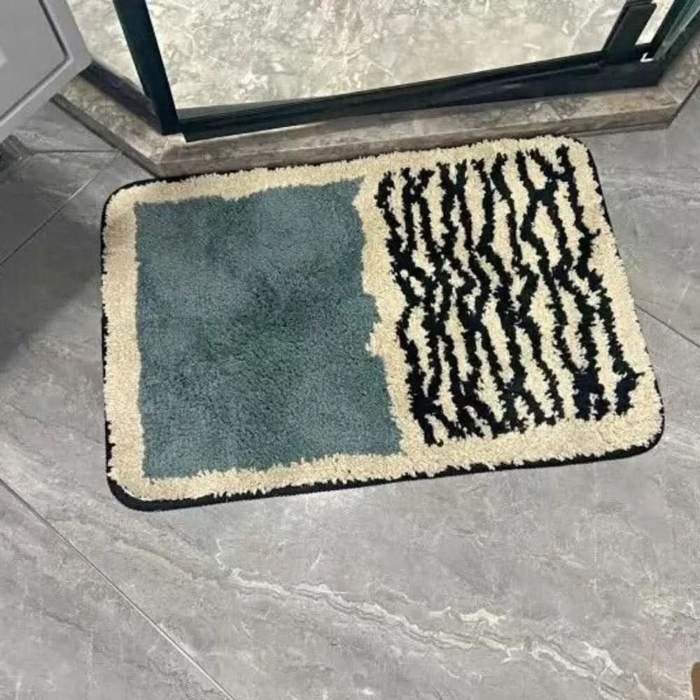 Bathe Bath Mat | Non-Slip, Handcrafted Abstract Design 7