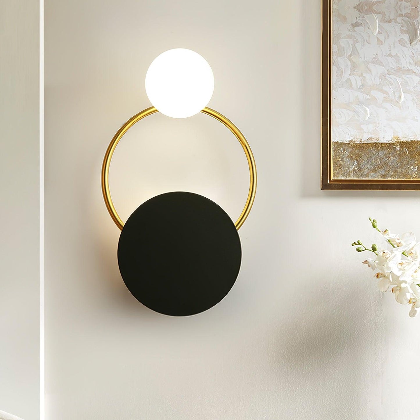 Black Circular Rings Wall Light | Modern Sconce Lighting 1