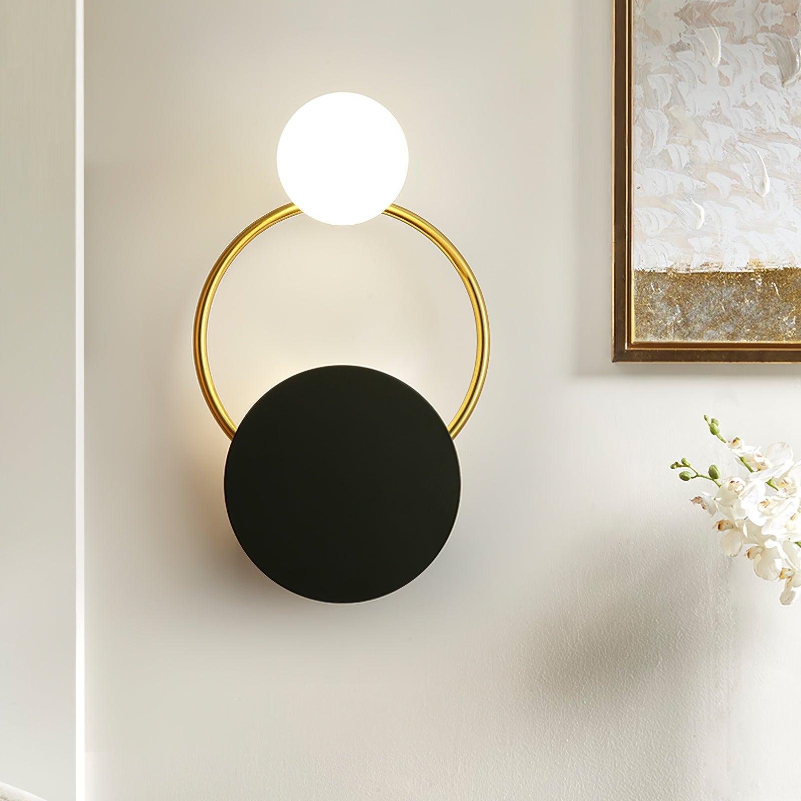 Black Circular Rings Wall Light | Modern Sconce Lighting 1