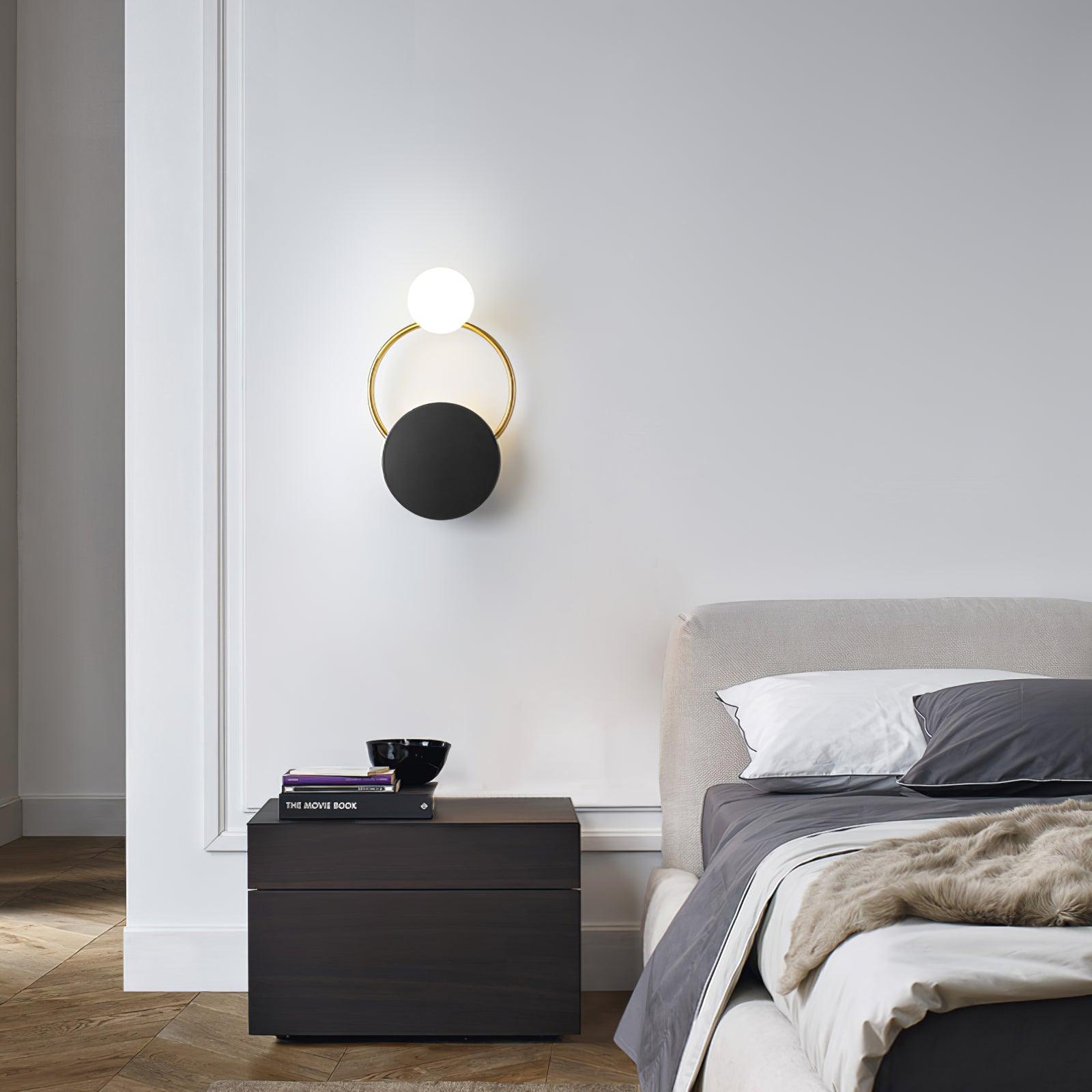 Black Circular Rings Wall Light | Modern Sconce Lighting 3