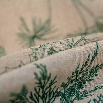Bora Curtain Panel | Linen Blend, Botanical Bird Print with Tassel Trim 1