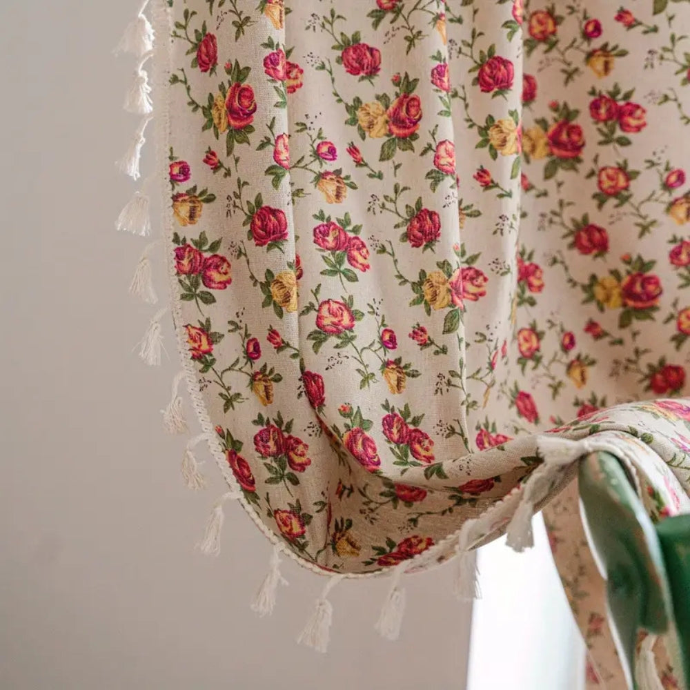 Bora Floral Curtain Panel | Vintage-Inspired, Semi-Shading Draperies 0