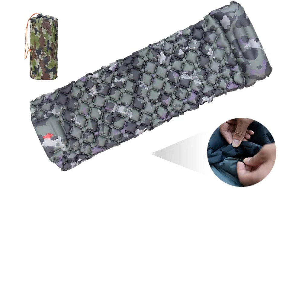 Camo Camping Sleeping Pad | Self-Inflating, Lightweight with Built-In Pillow 5