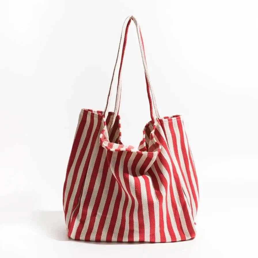 Canoe Tote Bag | Durable Canvas, Stylish Striped Design 5