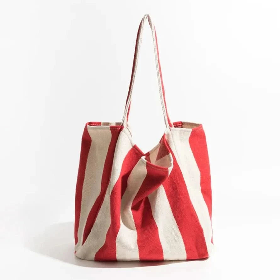 Canoe Tote Bag | Durable Canvas, Stylish Striped Design 8
