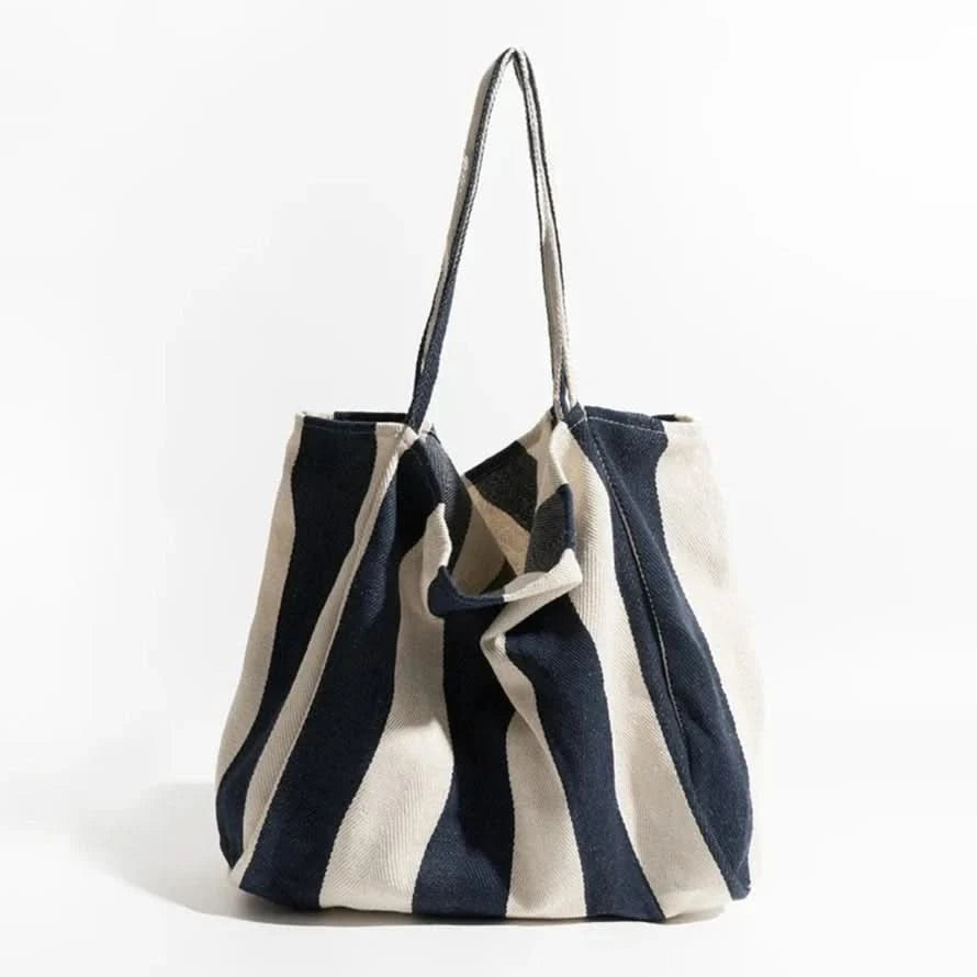 Canoe Tote Bag | Durable Canvas, Stylish Striped Design 9
