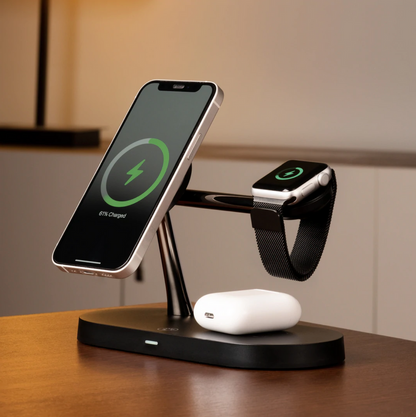 Chargix - Compact 3-In-1 Wireless Charging Station