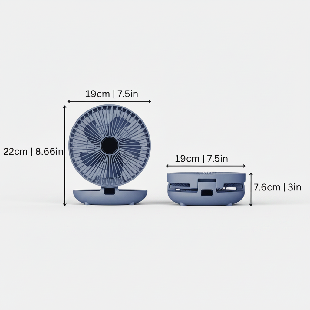 Cora Portable Fan | Foldable, Oscillating Design 3