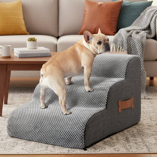 Cuddle Dog Steps for Bed | Joint-Friendly Foam, Non-Slip Base, Washable Cover 0