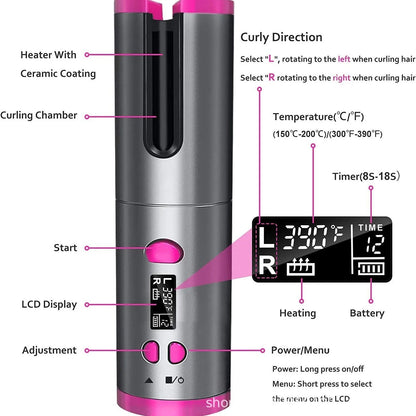 CurlWave - Cordless Automatic Hair Curler