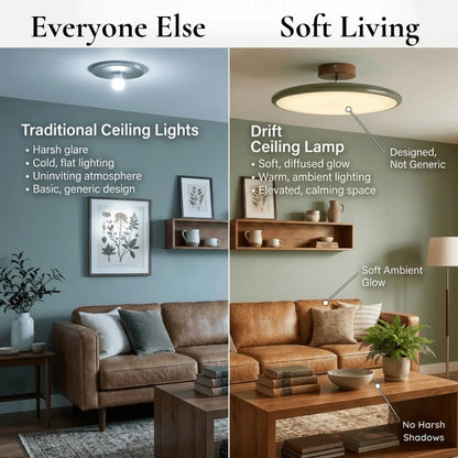 Dara Adjustable Ceiling Light Fixture | Minimalist LED Design, Soft Beige or Green 2