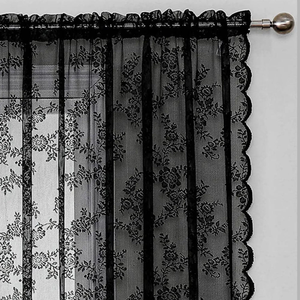 Fleur Curtain Panel | Lightweight Floral Lace, Half-Shading 1