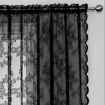 Fleur Curtain Panel | Lightweight Floral Lace, Half-Shading 1