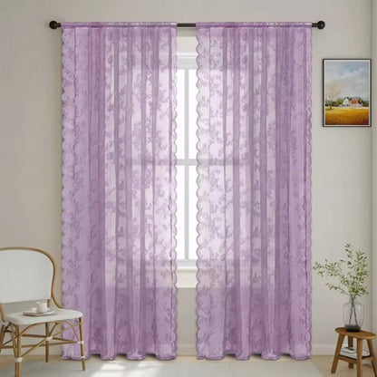 Fleur Curtain Panel | Lightweight Floral Lace, Half-Shading 10