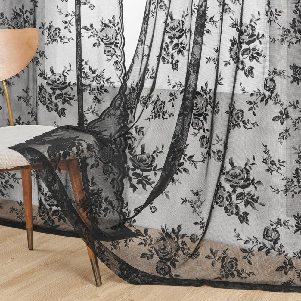 Fleur Curtain Panel | Lightweight Floral Lace, Half-Shading 2