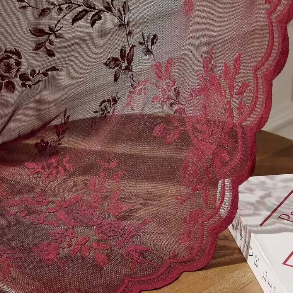 Fleur Curtain Panel | Lightweight Floral Lace, Half-Shading 4