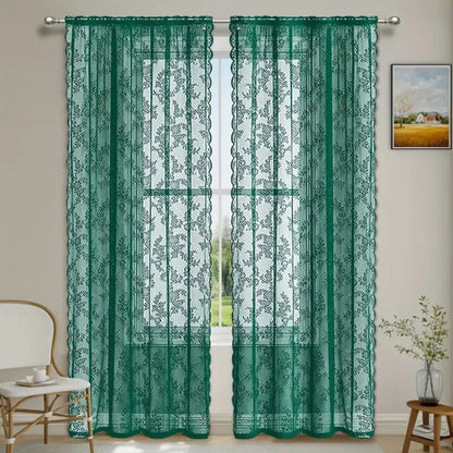Fleur Curtain Panel | Lightweight Floral Lace, Half-Shading 5