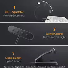FlexiLume - Clip-On Adjustable Reading Light