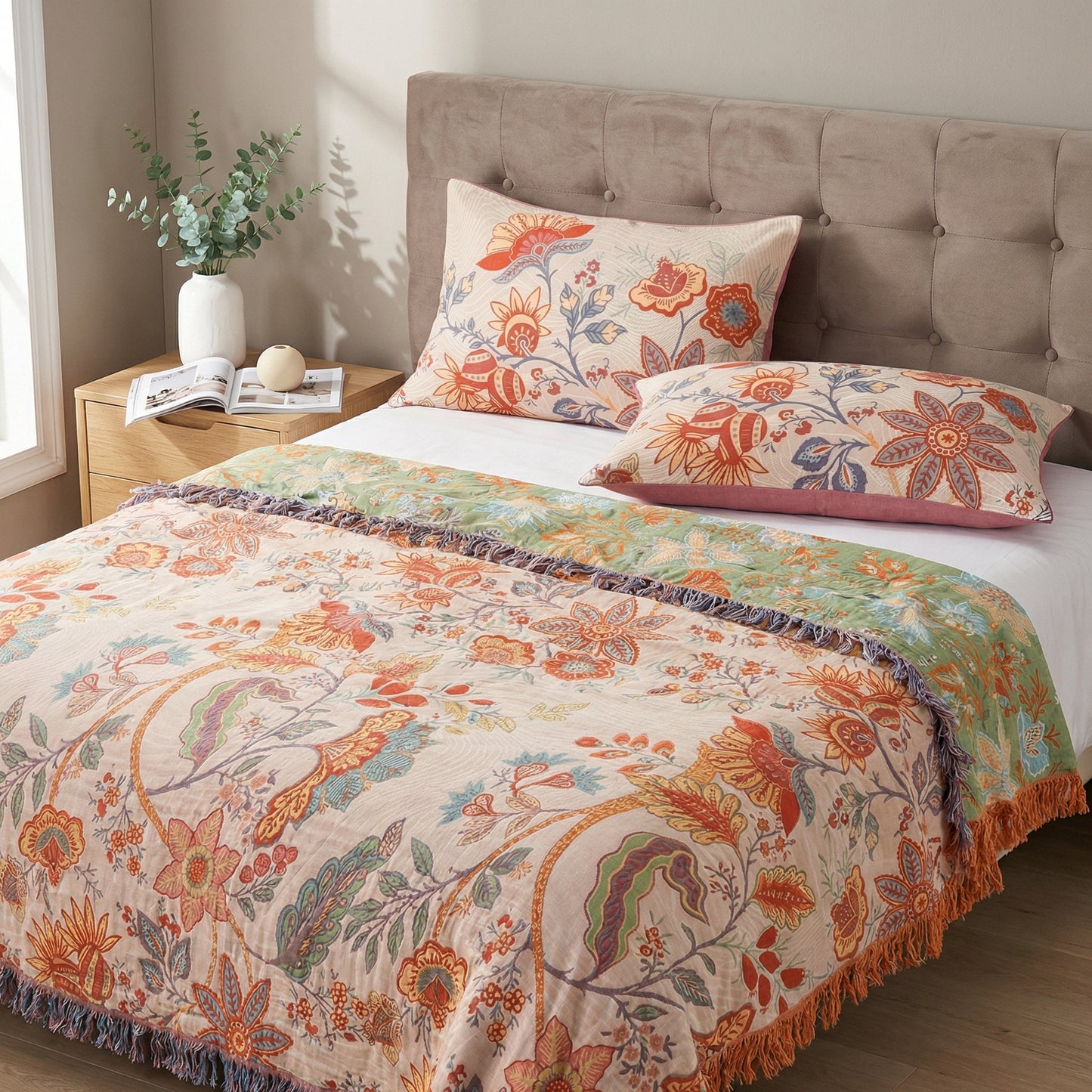FloraRest - Decorative Floral Print Pillowcases