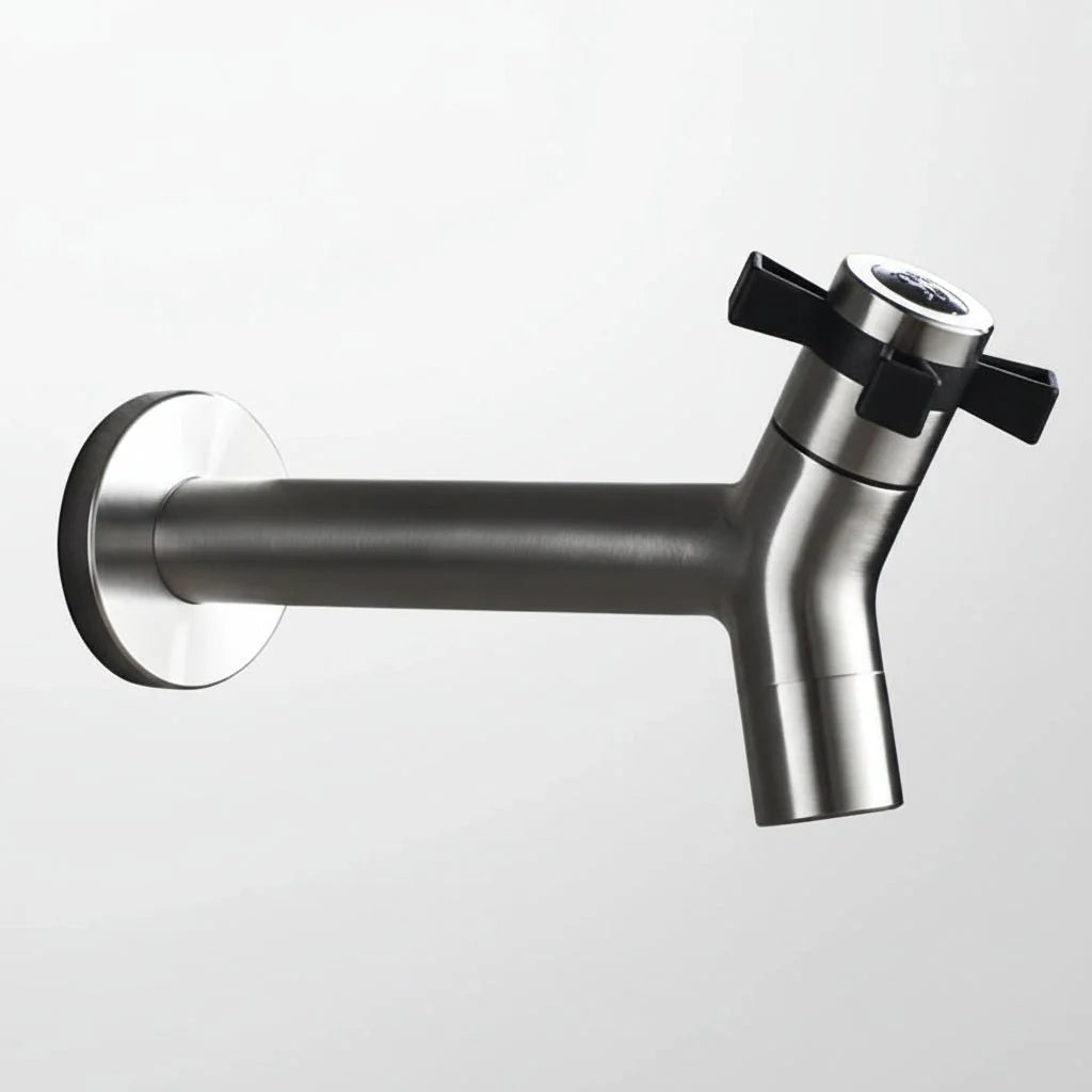 FlowTap Wall Mount Faucet | Modern Stainless Steel, Matte Black Finish 8