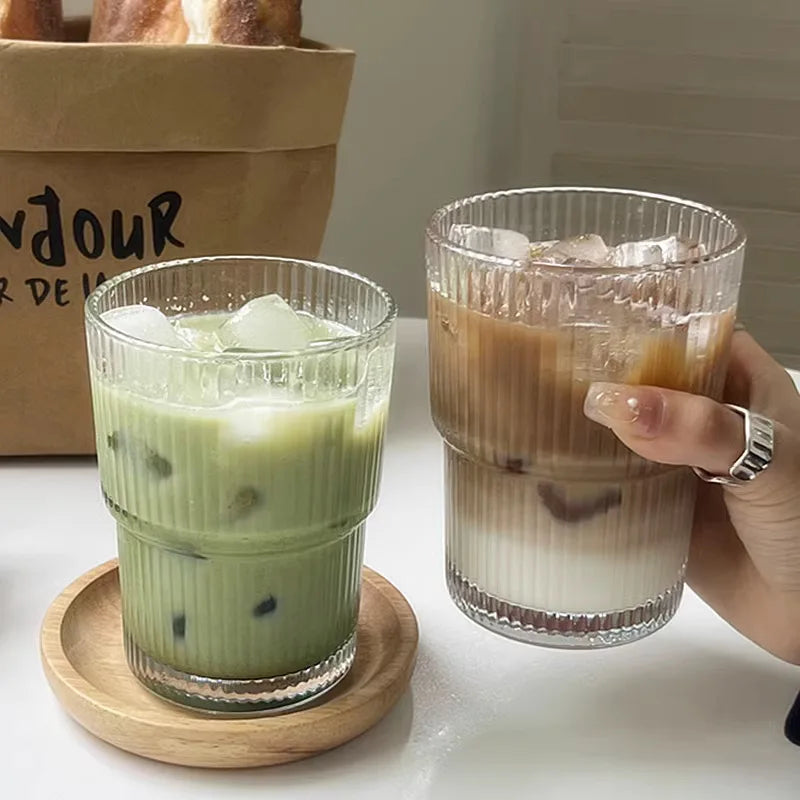 Flutid - Ribbed Reusable Tumbler With Straw