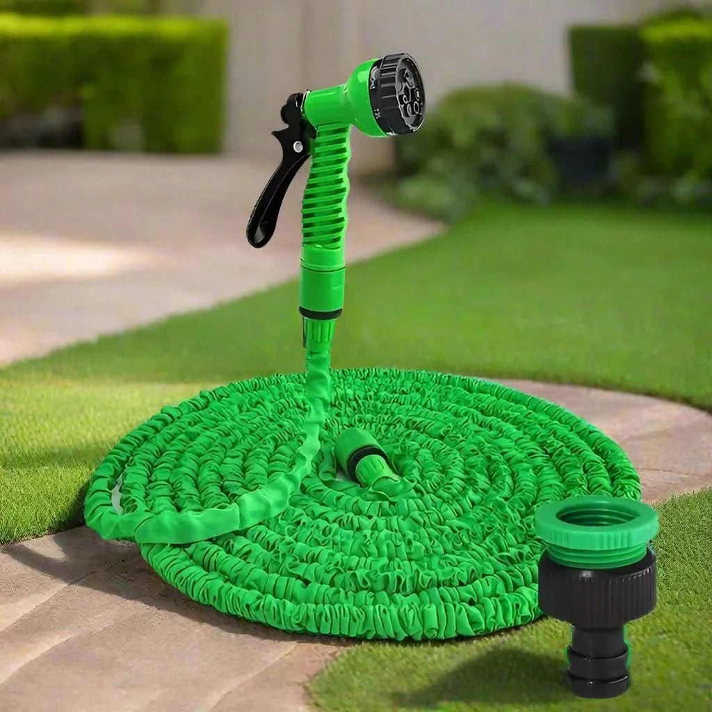 FrostFlow Garden Hose | Expandable, Kink-Free, 7 Spray Modes 0
