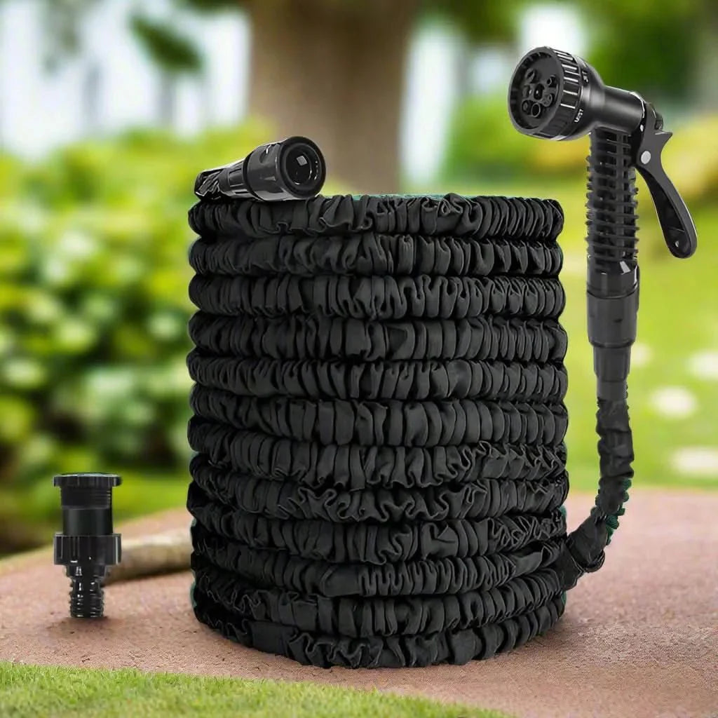FrostFlow Garden Hose | Expandable, Kink-Free, 7 Spray Modes 1